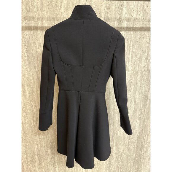 Alexander McQueen Double-Breasted Asymmetrical Black Coat - Picture 2 of 15